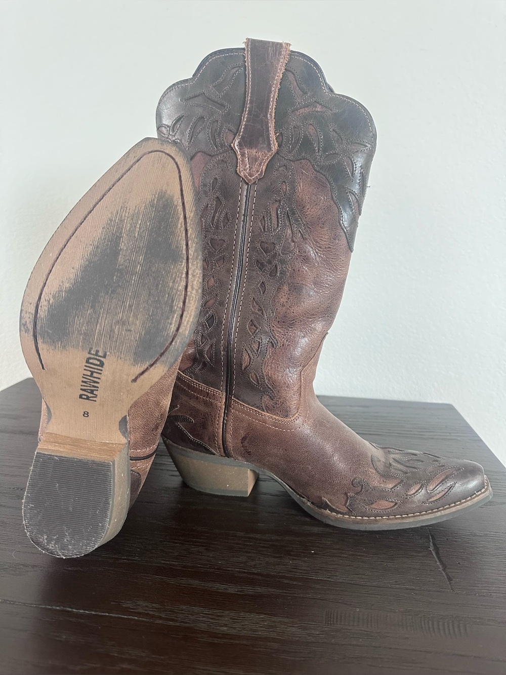 Women's Brown Leather Western Boots